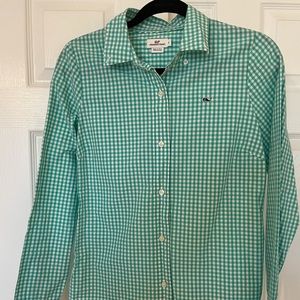 Vineyard Vines | Teal Button-down | SIZE 4